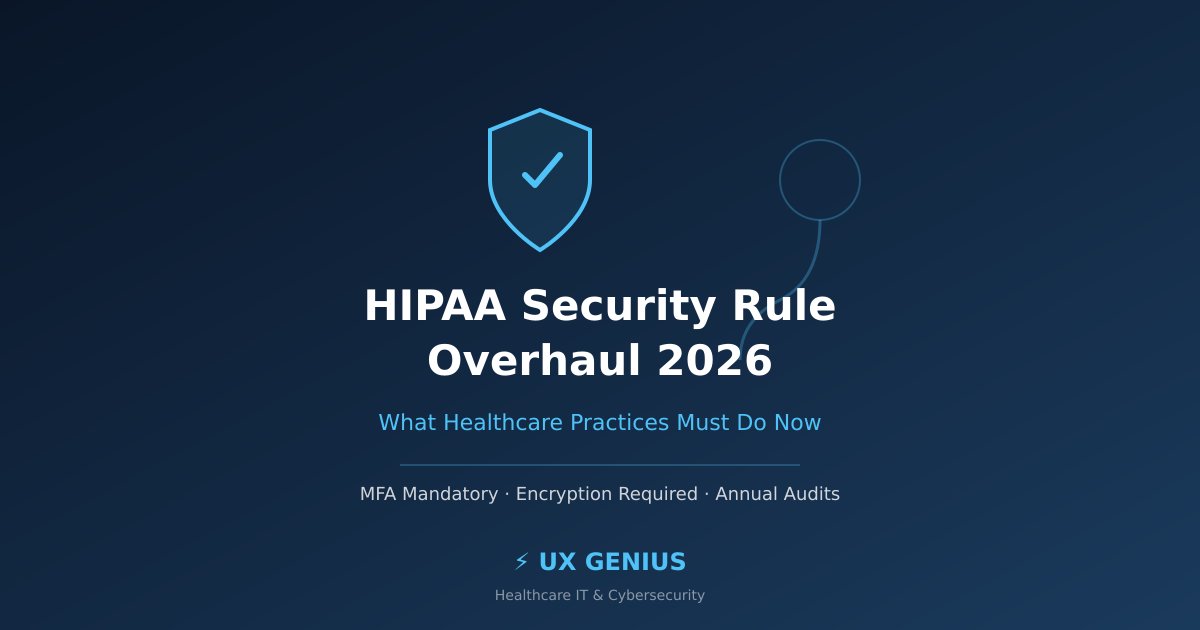HIPAA Security Rule Overhaul 2026: What Healthcare Practices Must Do Now