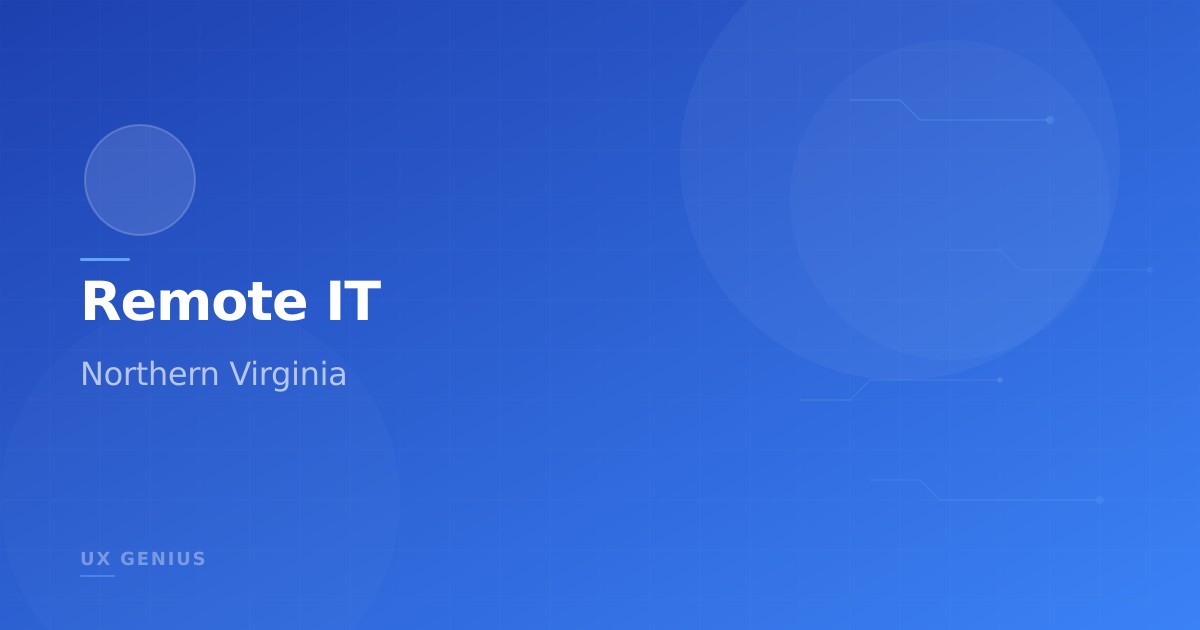 Remote IT Support Services in Northern Virginia
